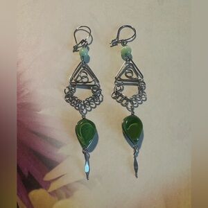 NEW Jade Green Bohemian Earrings 💚
